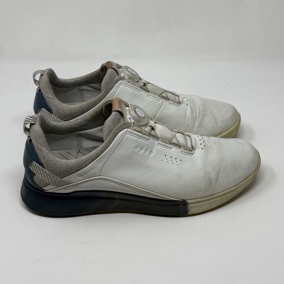 ECCO S Three GoreTex Golf Shoes Mens 10 - 10.5 EU 44 White Leather Spikeless main image 16